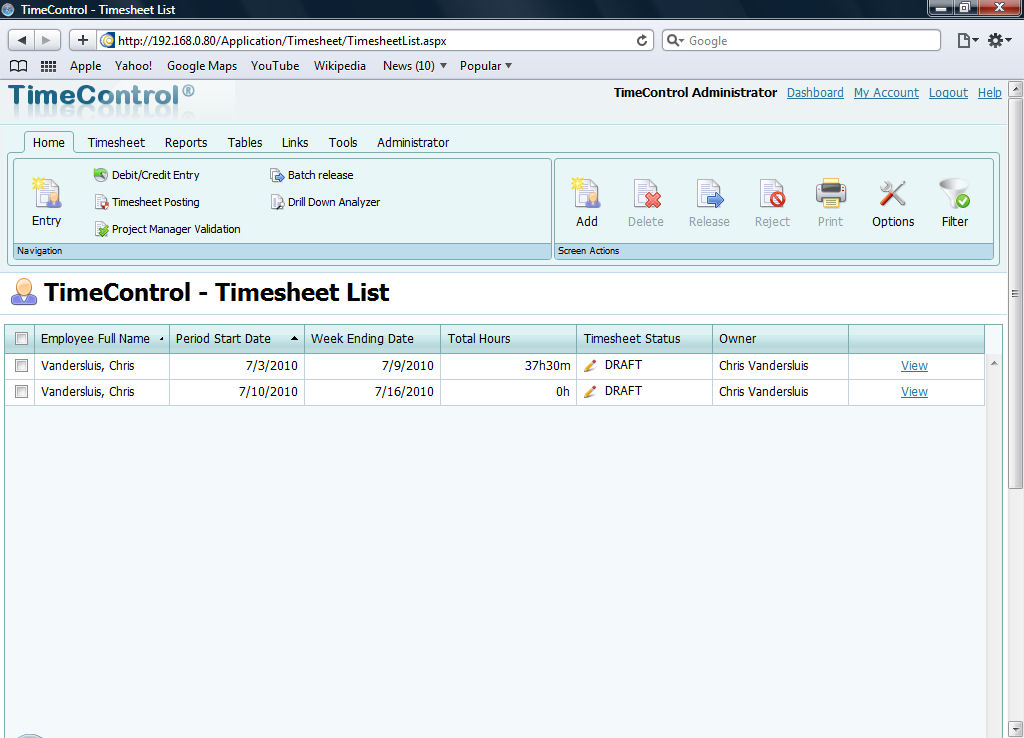 TimeControl in Safari