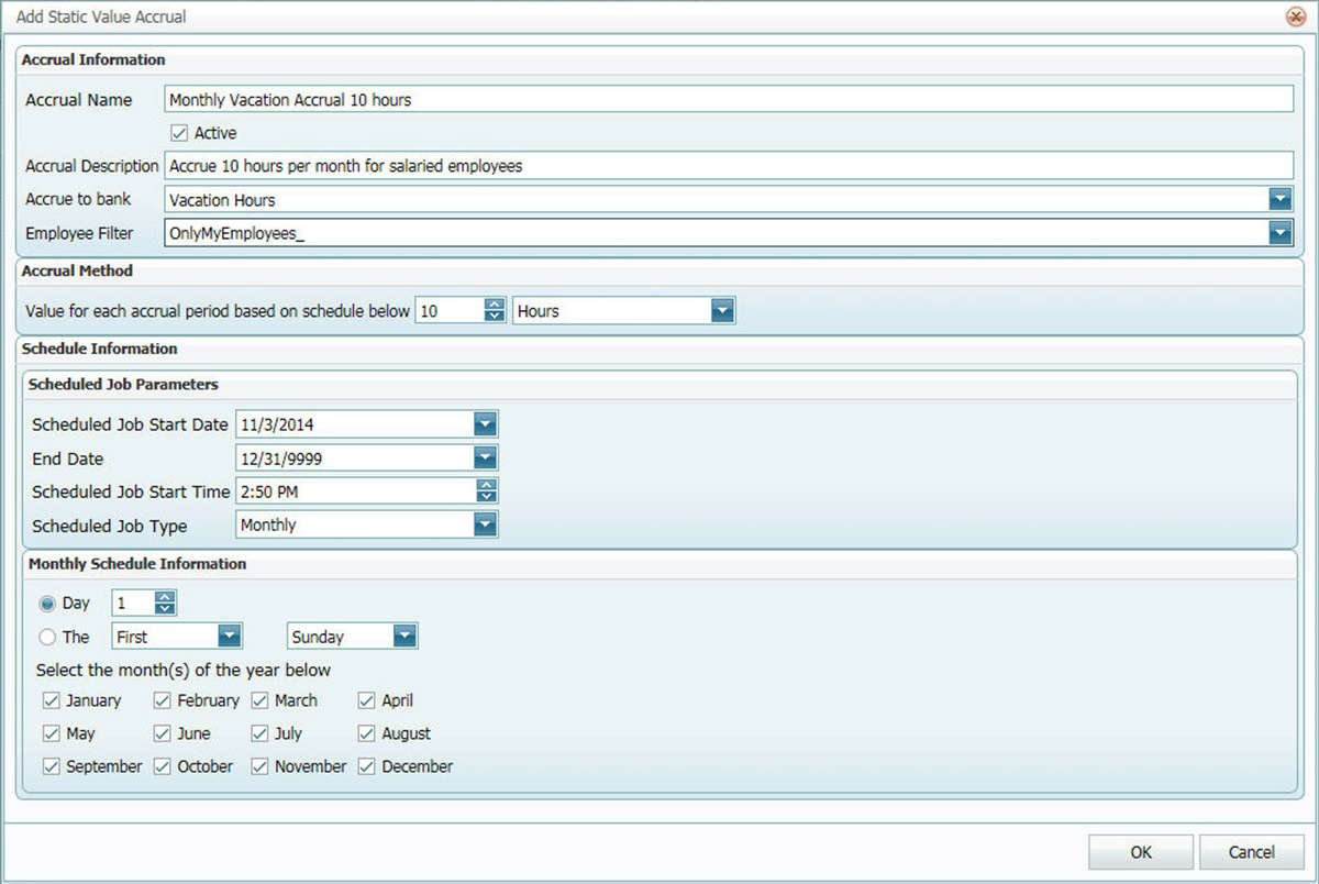 TimeControl Accruals Information