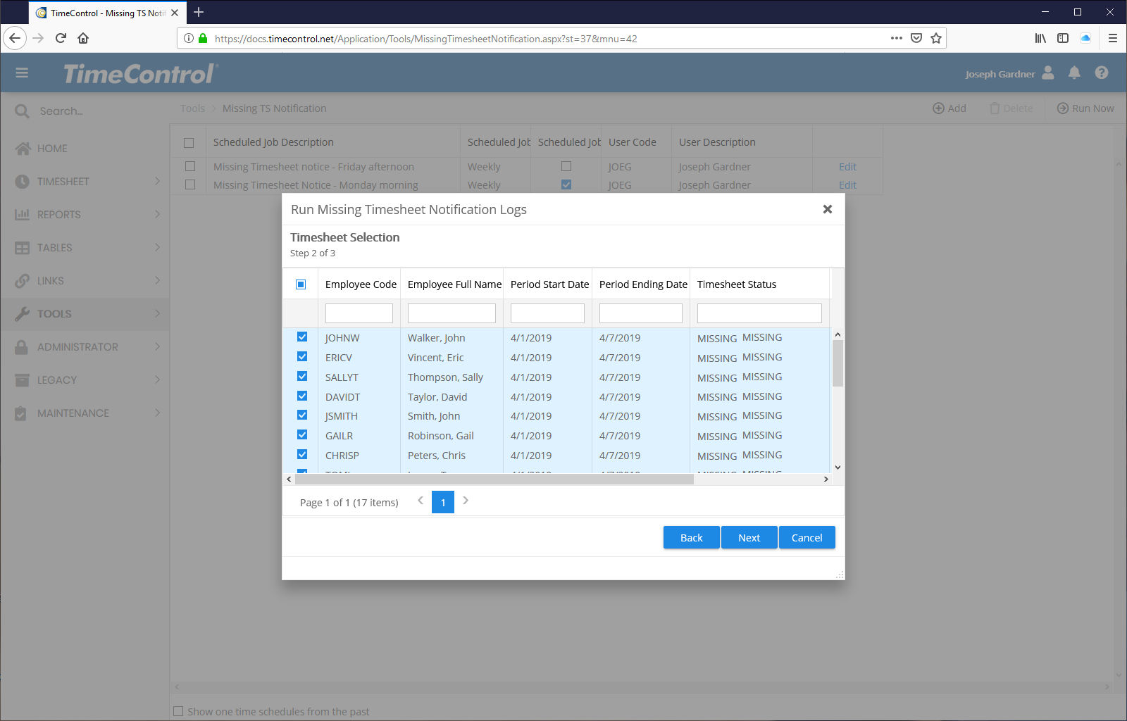 TimeControl, Web timesheets for Finance and Project Management