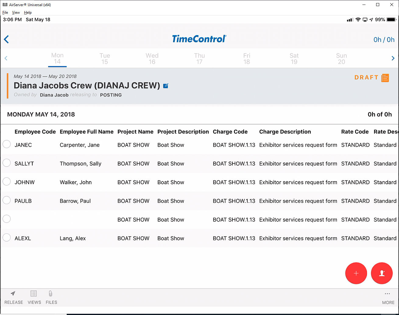 TimeControl, Web timesheets for Finance and Project Management