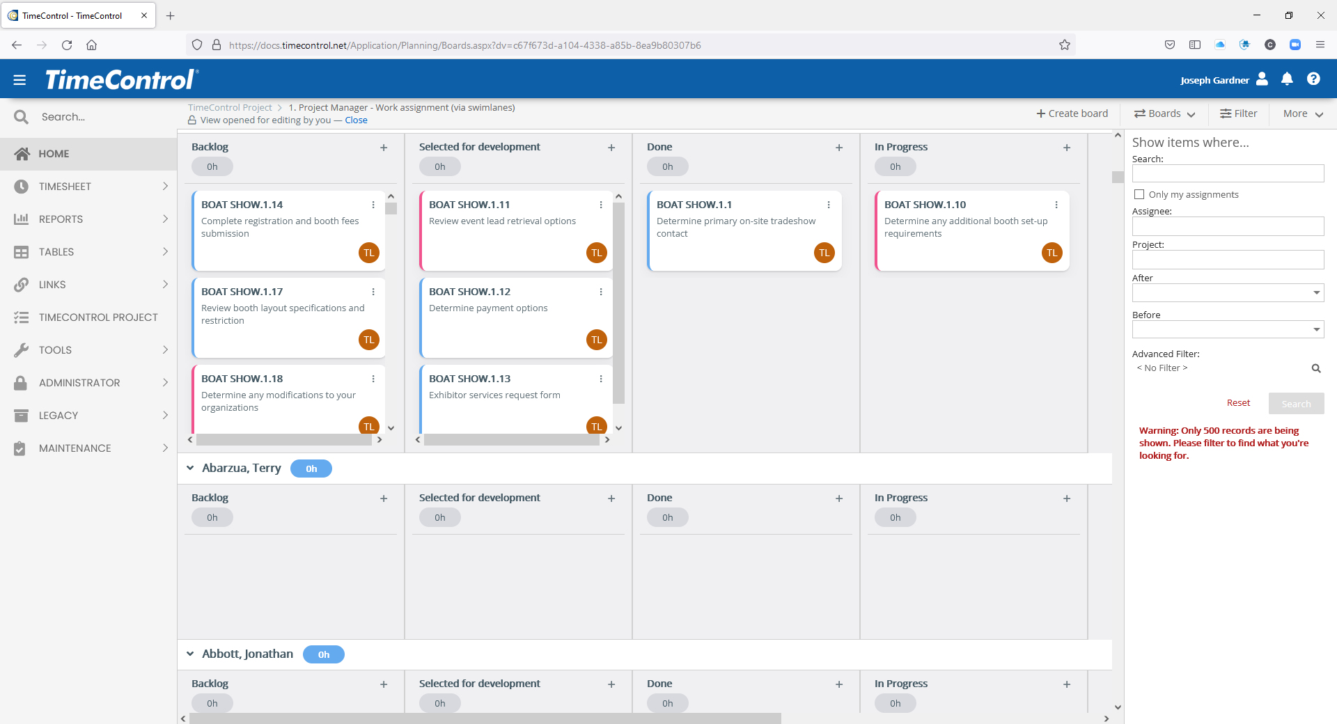 TimeControl, Web timesheets for Finance and Project Management