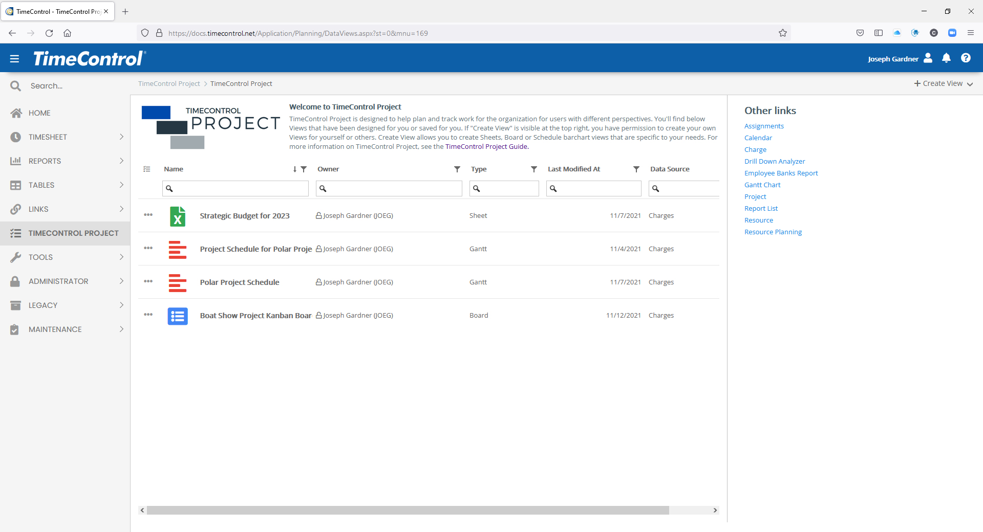 TimeControl, Web timesheets for Finance and Project Management